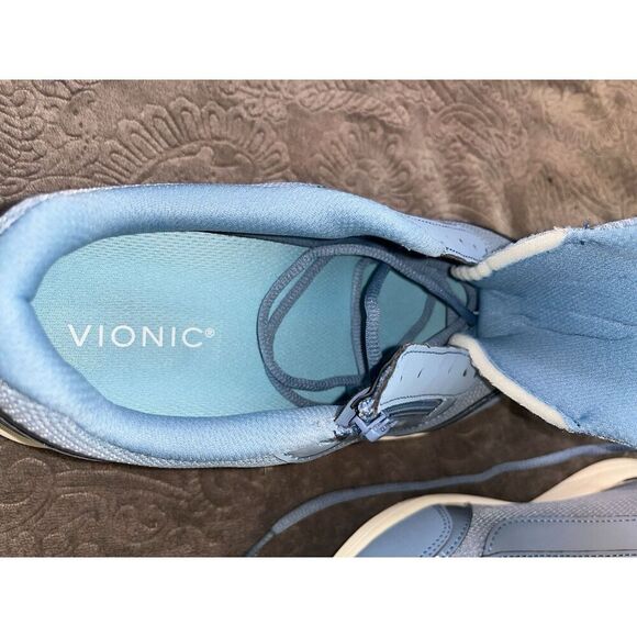 Vionic Women's Cassis Lace-Up Sneakers with Zipper Detail Blue Shadow size 8.5 - Picture 4 of 8